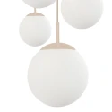 Steinhauer Pendelarmatuur BOLLIQUE 5-vlams E27 IP20, crème dimbaar