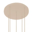 Steinhauer Pendelarmatuur BOLLIQUE 5-vlams E27 IP20, crème dimbaar