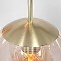 Steinhauer pendant luminaire BOLLIQUE 5 flames E27 IP20, amber, brass, black dimmable