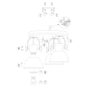 Mexlite Mexlite Spot GEARWOOD, 3 flames, green
