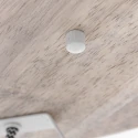 Mexlite Plafondarmatuur GEARWOOD 3-vlams, rond, instelbaar E27 IP20, hout, antiek dimbaar