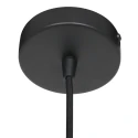 Mexlite Mexlite Pendant luminaire AUREOLE, 1 flame, with gold ring, 45cm, black