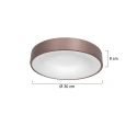 Steinhauer ceiling luminaire RINGLEDE 1 flame IP20, bronze dimmable