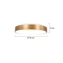Plafondarmatuur RINGLEDE - Ø 30CM klein, rond, direct / indirect IP20, zwart mat dimbaar