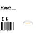 Steinhauer Plafondarmatuur RINGLEDE - Ø 30CM klein, rond, direct / indirect IP20, wit mat dimbaar