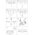 Steinhauer ceiling luminaire RINGLEDE - Ø 30CM small, round, direct / indirect IP20, white matt dimmable
