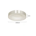 Steinhauer Plafondarmatuur RINGLEDE - Ø 30CM klein, rond, direct / indirect IP20, zilver geborsteld dimbaar