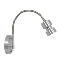 Steinhauer Wandarmatuur NATASJA met schakelaar, met flexibele arm GU10 IP20, staal geborsteld dimbaar