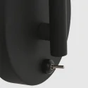 Steinhauer wall luminaire NATASJA with switch, with flex arm GU10 IP20, black matt dimmable