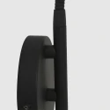 Steinhauer wall luminaire NATASJA with switch, with flex arm GU10 IP20, black matt dimmable