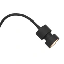 Steinhauer wall luminaire NATASJA with switch, with flex arm GU10 IP20, black matt dimmable