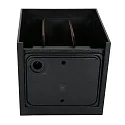 Steinhauer outdoor wall luminaire MURO up / down, cube shape, adjustable IP44, black matt dimmable