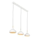 Mexlite Pendelarmatuur BJORR 3-vlams E27 IP20, wit mat dimbaar
