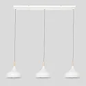 Mexlite Pendelarmatuur BJORR 3-vlams E27 IP20, wit mat dimbaar