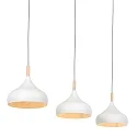 Mexlite Pendelarmatuur BJORR 3-vlams E27 IP20, wit mat dimbaar