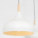 Mexlite Pendelarmatuur BJORR 3-vlams E27 IP20, wit mat dimbaar