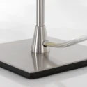 Steinhauer table lamp ANCILLA 1 flame, long, with switching function, conical E14 IP20, steel brushed dimmable