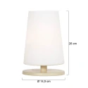 table lamp ANCILLA 1 flame, small E27 IP20, creme 