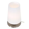 Steinhauer table lamp ANCILLA 1 flame, short, with switching function, conical E27 IP20, steel brushed dimmable