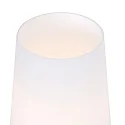 Steinhauer table lamp ANCILLA 1 flame, short, with switching function, conical E27 IP20, steel brushed dimmable