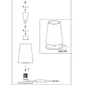 Steinhauer table lamp ANCILLA 1 flame, short, with switching function, conical E27 IP20, steel brushed dimmable