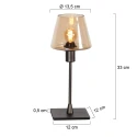Steinhauer table lamp ANCILLA 1 flame, large E14 IP20, cocoa 
