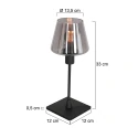 Steinhauer Tafelarmatuur ANCILLA 1-vlams, met schakelfunctie, conisch E14 IP20, zwart mat dimbaar