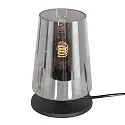 Steinhauer table lamp ANCILLA 1 flame, short, with switching function, conical E27 IP20, black matt dimmable