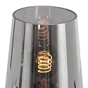 Steinhauer table lamp ANCILLA 1 flame, short, with switching function, conical E27 IP20, black matt dimmable