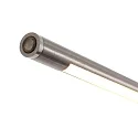 Mexlite Staande lamp SERPENT met flexibele arm, met aanraakdimmer IP20, staal geborsteld dimbaar