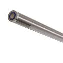 Mexlite Staande lamp SERPENT met flexibele arm, met aanraakdimmer IP20, staal geborsteld dimbaar