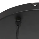 Steinhauer Pendelarmatuur BOLLIQUE 3-vlams, rond E27 IP20, zwart mat dimbaar