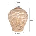 anne light & home Tafelarmatuur MAZE met schakelaar E27 IP20, bamboe licht 