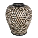 table lamp MAZE with switch E27 IP20, bamboo light, black 