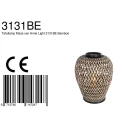 anne light & home Tafelarmatuur MAZE met schakelaar E27 IP20, bamboe licht, zwart 