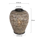 anne light & home Tafelarmatuur MAZE met schakelaar E27 IP20, bamboe licht, zwart 