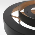 anne light & home Pendelarmatuur FLINTER 1-vlams, cilindrisch, direct / indirect E27 IP20, zwart mat dimbaar