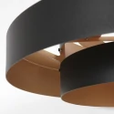anne light & home Pendelarmatuur FLINTER 1-vlams, cilindrisch, direct / indirect E27 IP20, zwart mat dimbaar