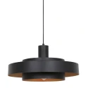 anne light & home Pendelarmatuur FLINTER 1-vlams, cilindrisch, direct / indirect E27 IP20, zwart mat dimbaar