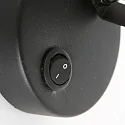Mexlite wall luminaire ORNOIR 1 flame, with switch, adjustable E14 IP20, black matt dimmable