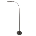 Mexlite Staande lamp PLATU 1-vlams IP20, bruin dimbaar