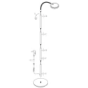 Mexlite Staande lamp PLATU 1-vlams IP20, bruin dimbaar