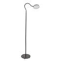 Mexlite Staande lamp PLATU met flexibele arm, met aanraakdimmer IP20, zwart mat dimbaar