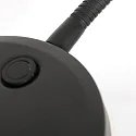 Mexlite Staande lamp PLATU met flexibele arm, met aanraakdimmer IP20, zwart mat dimbaar
