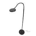 Mexlite Staande lamp PLATU met flexibele arm, met aanraakdimmer IP20, zwart mat dimbaar