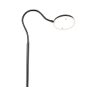 Mexlite Staande lamp PLATU met flexibele arm, met aanraakdimmer IP20, zwart mat dimbaar