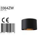 Wandarmatuur MURO up down, rond, instelbaar G9 IP20, staal geborsteld dimbaar