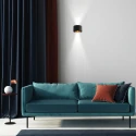 Wandarmatuur MURO up down, rond, instelbaar G9 IP20, staal geborsteld dimbaar