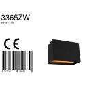 Wandarmatuur MURO up down, hoekig, plat, instelbaar G9 IP20, zwart mat dimbaar