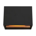 Wandarmatuur MURO up down, hoekig, plat, instelbaar G9 IP20, zwart mat dimbaar